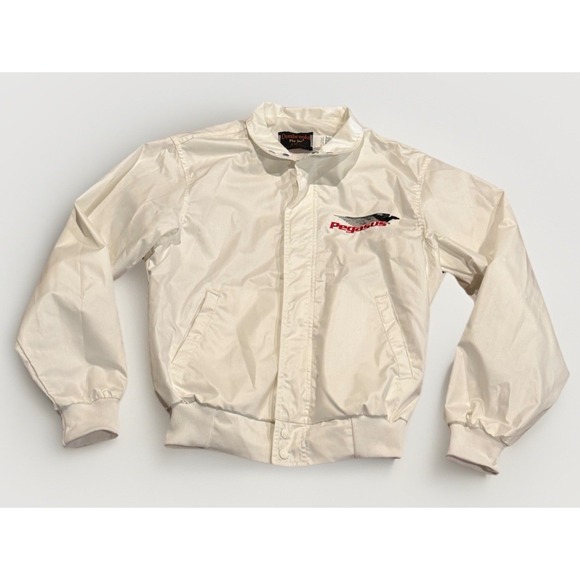 Vintage 70s Pegasus Bomber Jacket M Lockheed Martin Orbital Talon Skunkworks